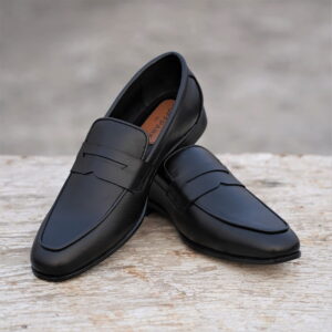 All-Match Genuine Leather Slip-on Formal Shoe – Black