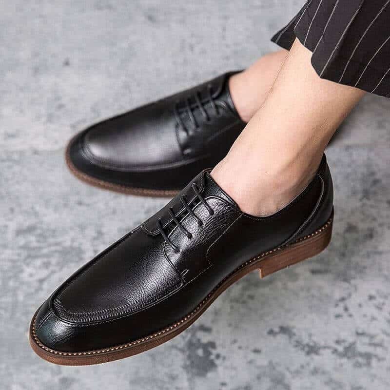 Buy Branded Formal Shoes for Men for Semi-Formal Leather Footwear - Black  (Look & Gold)