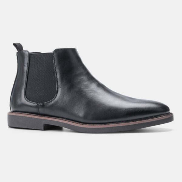 Foreign Trade Polished Chelsea Boot – Black