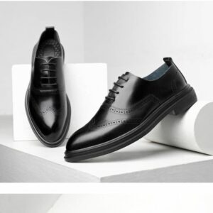 Breathable Premium Leather Formal Shoe – Black