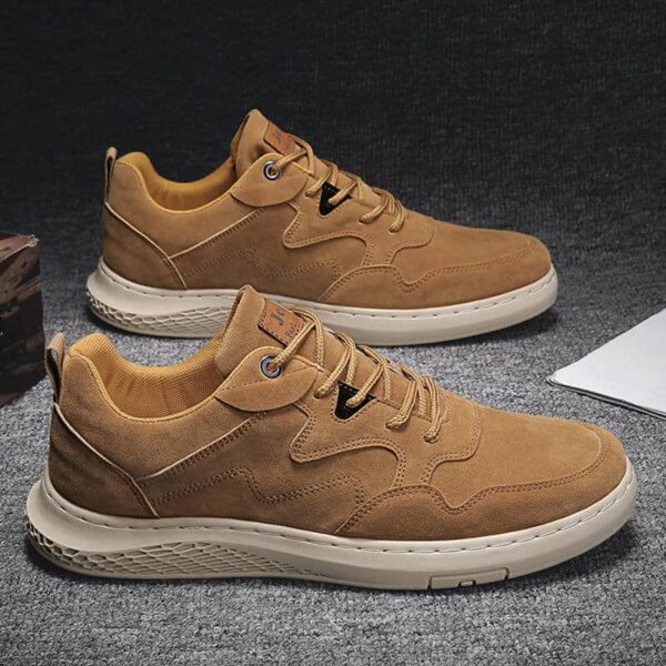 Light Weight Outdoor Leather Casual Shoe Khaki