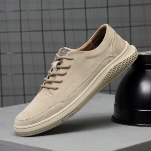 Wild Trend Korean Style Leather Casual Shoe – Sand