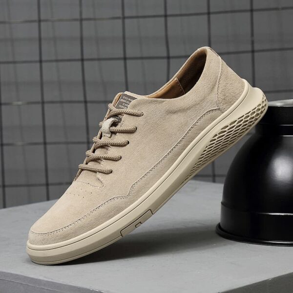 Wild Trend Korean Style Leather Casual Shoe - Sand