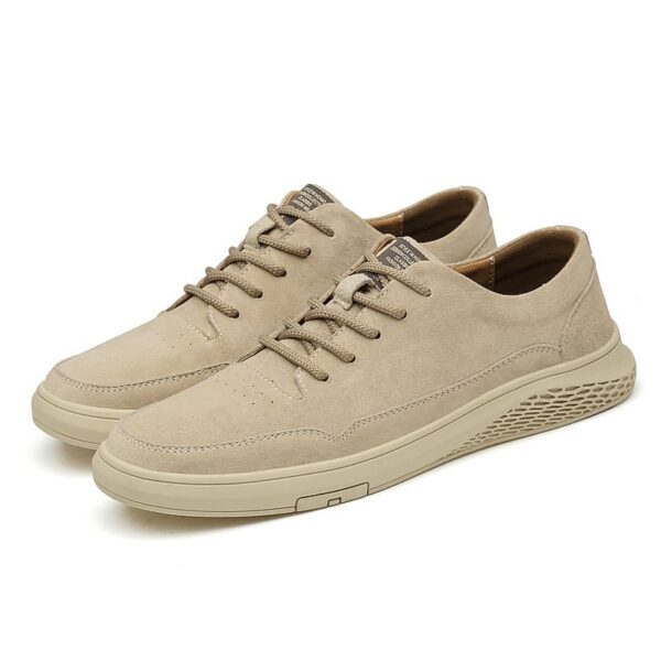 Wild Trend Korean Style Leather Casual Shoe - Sand