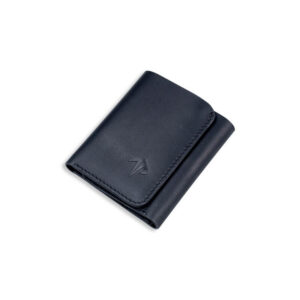 TOFFPARK Trendy Cow Leather Trifold Wallet – Black