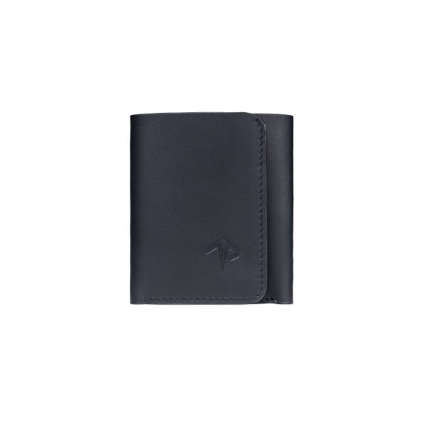 Toffpark Trendy Cow Leather Trifold Wallet Black