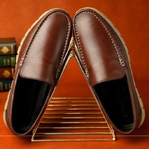 All Season Genuine Cow Leather Loafer – Brown