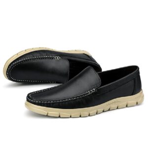 All Season Genuine Cow Leather Loafer – Black