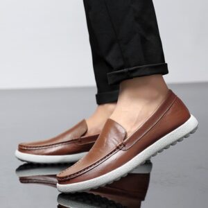 All Season Genuine Leather Loafer – Brown