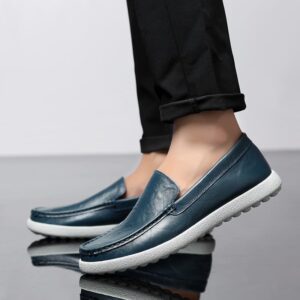 All Season Genuine Leather Loafer – Blue
