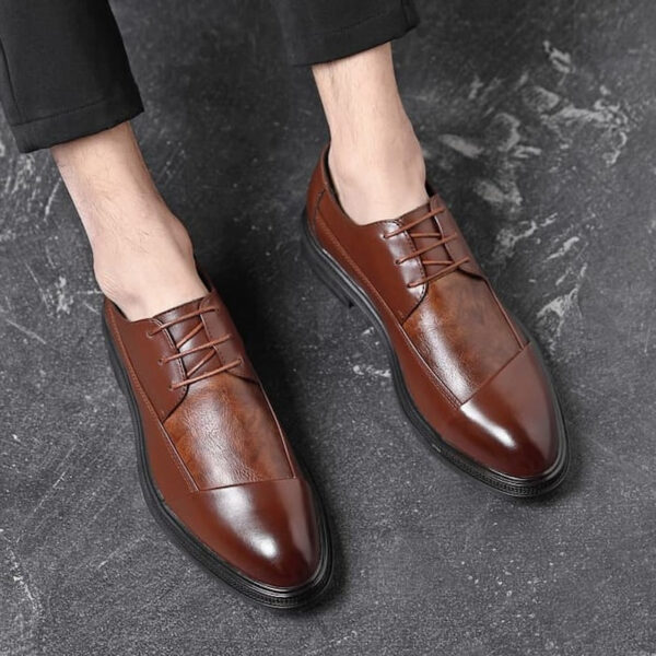 Cross-border Korean Style Formal Shoe – Brown