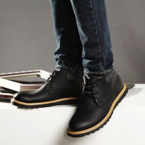 Genuine Leather Viscose Casual Shoe – Black