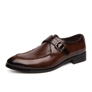 British Style Trendy Monk Strap Formal Shoe – Brown