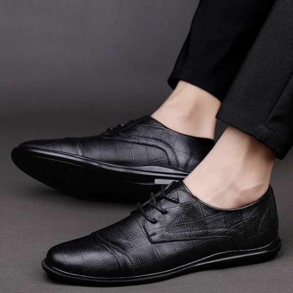 Genuine Leather Trendy Pointed Formal Shoe