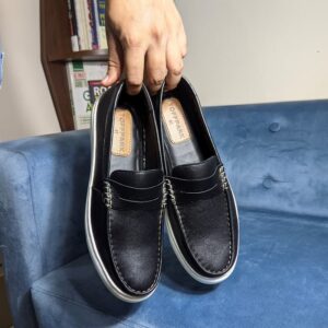 Genuine Leather Casual Slip-on Loafer – Black