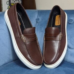 Genuine Leather Casual Slip-on Loafer – Chocolate