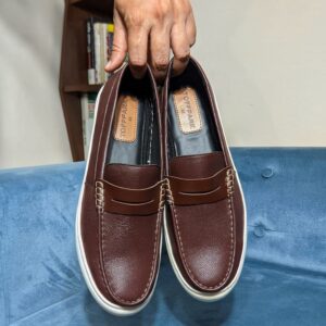 Genuine Leather Casual Slip-on Loafer – Chocolate