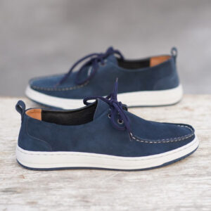 All Match Low-cut Suede Leather Casual Shoe – Blue