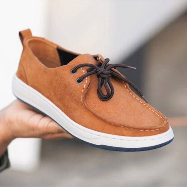 All Match Low-cut Suede Leather Casual Shoe Brown