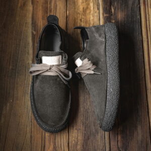 British Retro Non-slip Suede Leather Casual Shoe – Gray