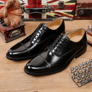British Style Genuine Leather Formal Shoe – Black