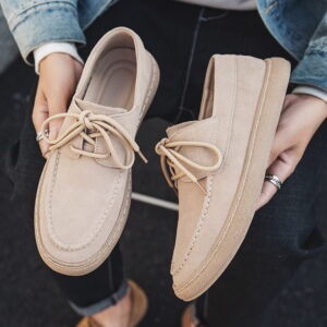 Low Cut Lace-up Trendy Casual Shoe – Sand