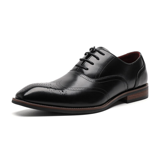 Oxford Style Breathable Leather Formal Shoe black