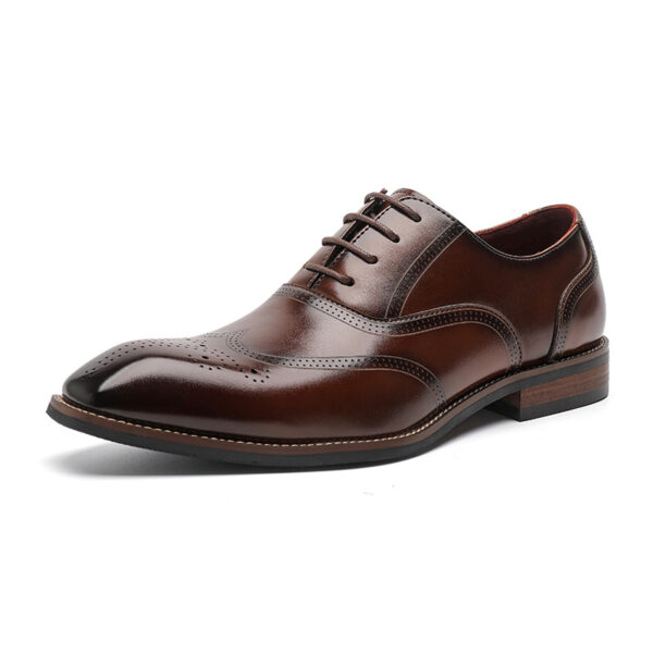 Oxford Style Breathable Leather Formal Shoe Brown