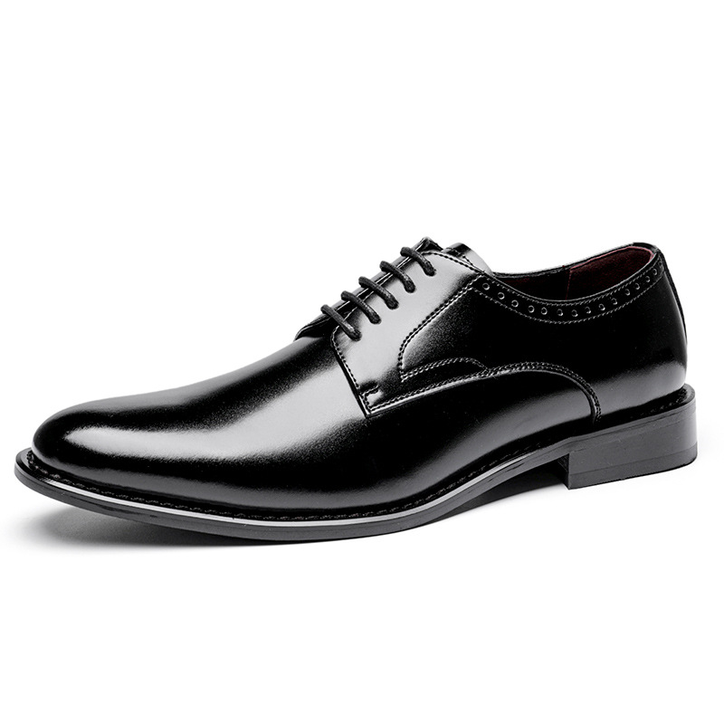 Derby Style Genuine Leather Formal Shoe - Black
