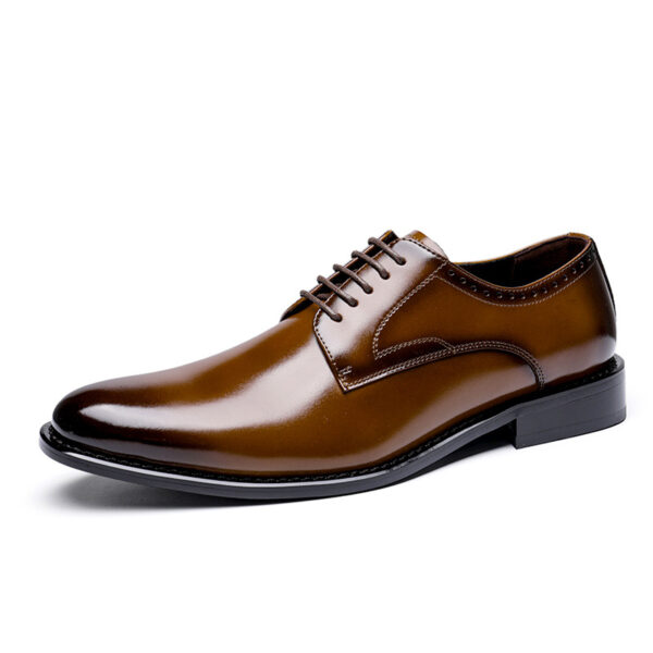 Derby Style Genuine Leather Formal Shoe -Brown