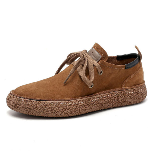 British Retro Non-slip Suede Leather Casual Shoe Brown