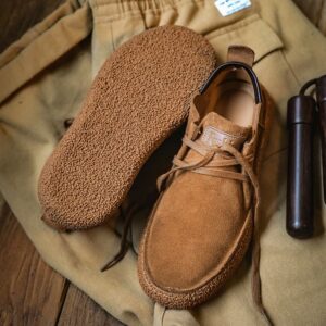 British Retro Non-slip Suede Leather Casual Shoe – Brown