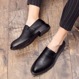 Breathable Stylish Slip-on Formal Shoe – Black