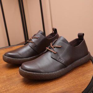British All Match Flat Heel Casual Shoe – Chocolate