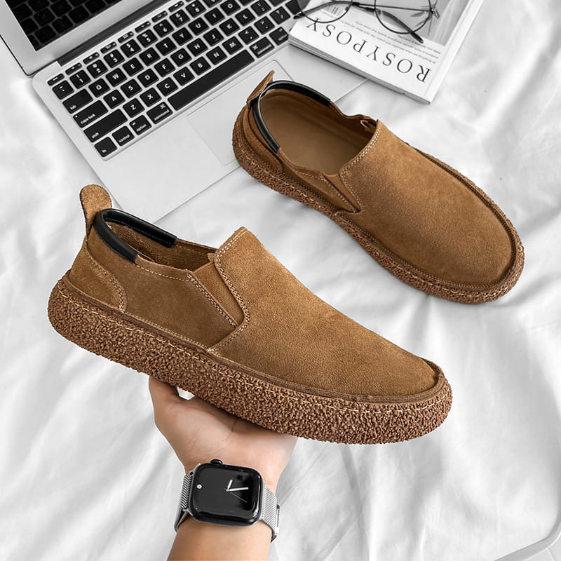 British Retro Suede Leather Loafer