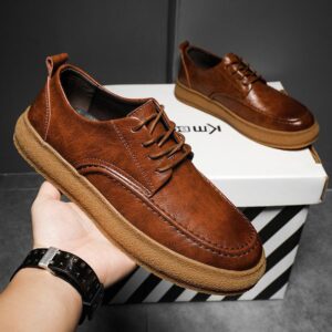 Korean All Match Thick Soled Casual Shoe – Brown