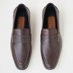 All-Match Genuine Leather Slip-on Formal Shoe – Chocolate