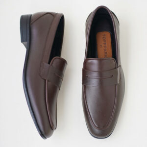 All-Match Genuine Leather Slip-on Formal Shoe – Chocolate