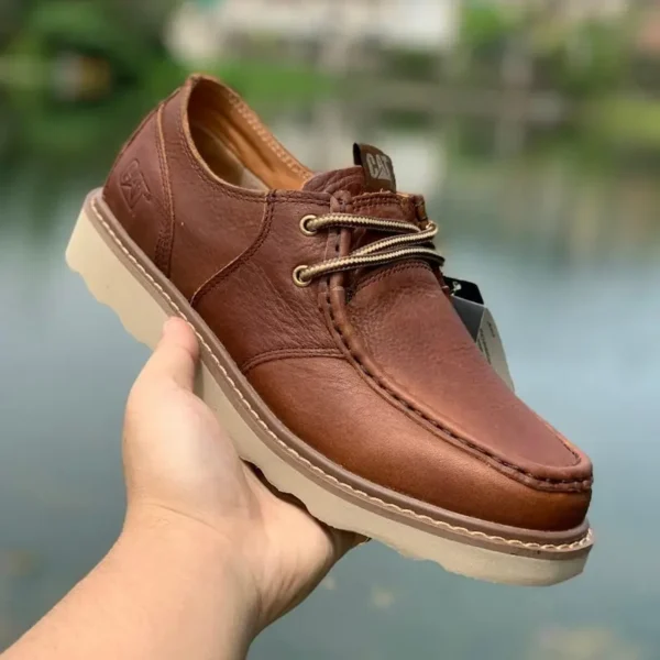 Foreign Trade Lace up Tooling Casual Shoes Brown