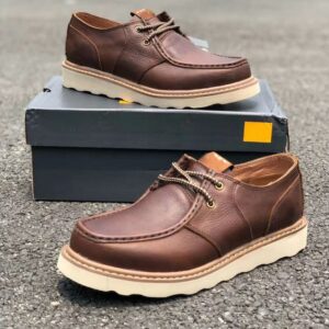 Foreign Trade Lace-up Tooling Casual Shoes – Brown