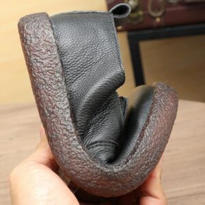 All Match Flat Heel Genuine Leather Loafer – Black