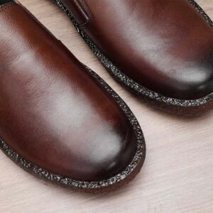 All Match Flat Heel Genuine Leather Loafer – Chocolate