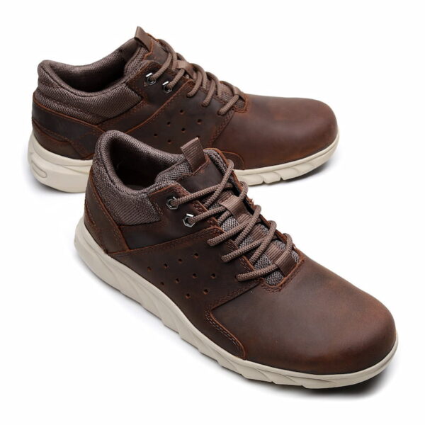 Breathable Light Weight Leather Casual Shoe - Brown