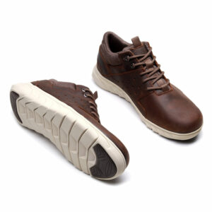 Breathable Light Weight Leather Casual Shoe – Brown