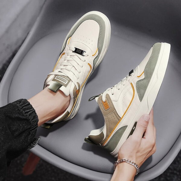 Breathable Low-top Sports Casual Shoe - Beige