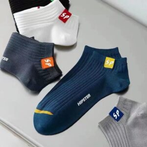 Man’s Sweat Absorbent Sports Short Socks – Mixed Color [5 Pairs]