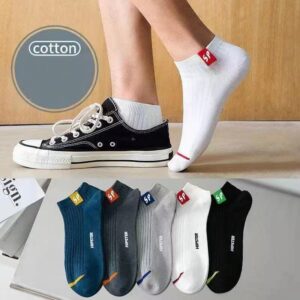 Man’s Sweat Absorbent Sports Short Socks – Mixed Color [5 Pairs]