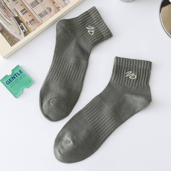 Men's Mid-Tube Sports Mesh Socks - Army Green