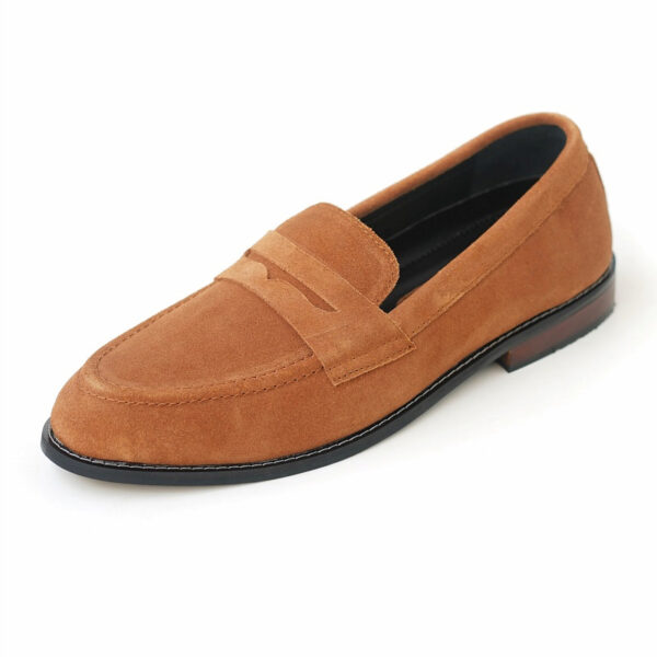 Spring All-match Slip-on Leather Formal Shoe Brown