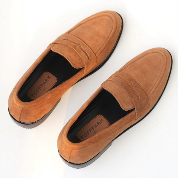 Spring All-match Slip-on Leather Formal Shoe - Brown